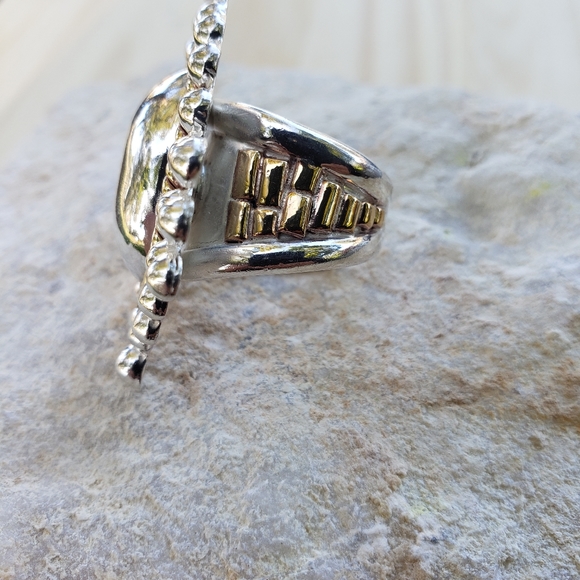 Large Statement Unique Sterling Ring - Picture 4 of 7